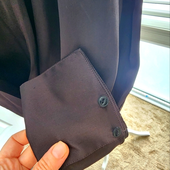 Rag & Bone 100% Silk Drape Blouse Eggplant Purple Sz. Xs - Picture 9 of 13